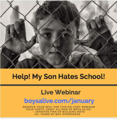 Help! My Son Hates School! @ Online Webinar